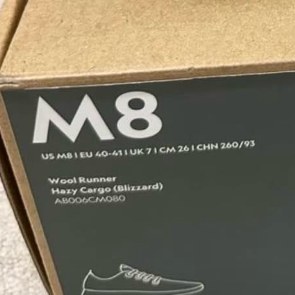All Birds Wool Runners Hazy Cargo Size 8 - Picture 5 of 6